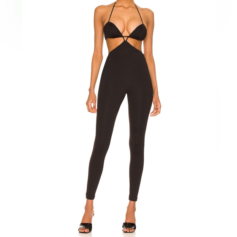 CAMILA COELHO JONA JUMPSUIT IN BLACK SIZE XS